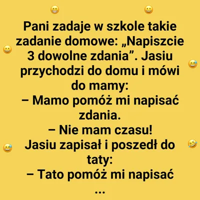 Jak Jasiu rozwiązał zadanie domowe?