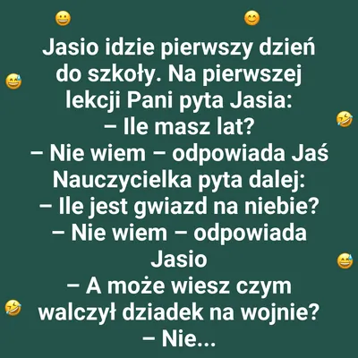 Jaś zaskakuje wszystkich w klasie