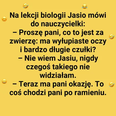 Nieznane stworzenie na ramieniu nauczycielki