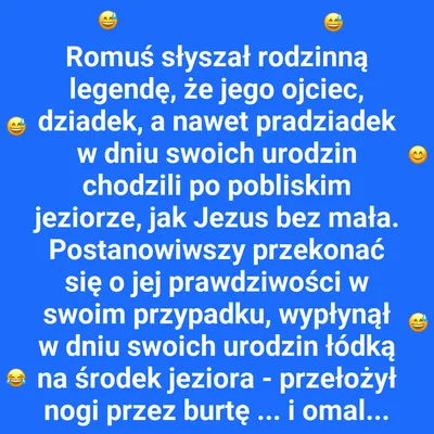 Romuś i rodzinna legenda o chodzeniu po wodzie