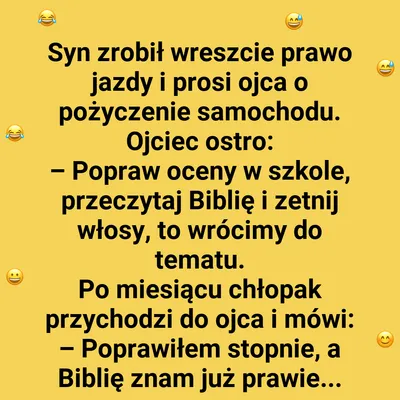 Samochód, oceny i długie włosy