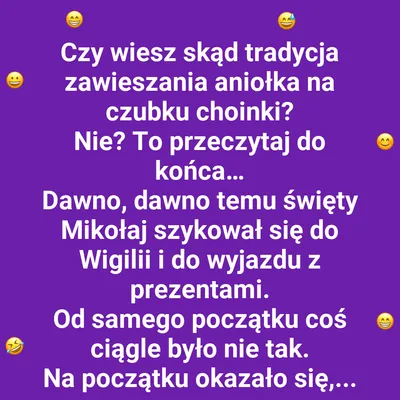 Świąteczna tradycja - Aniołek na choince