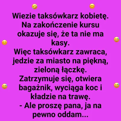 Taksówkarz i królicza zapłata